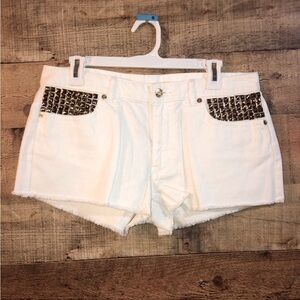 Michael Kors studded denim shorts